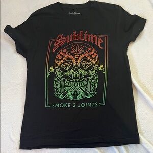Sublime Skull Smoke 2 Joints Graphic Tee (Men’s S)